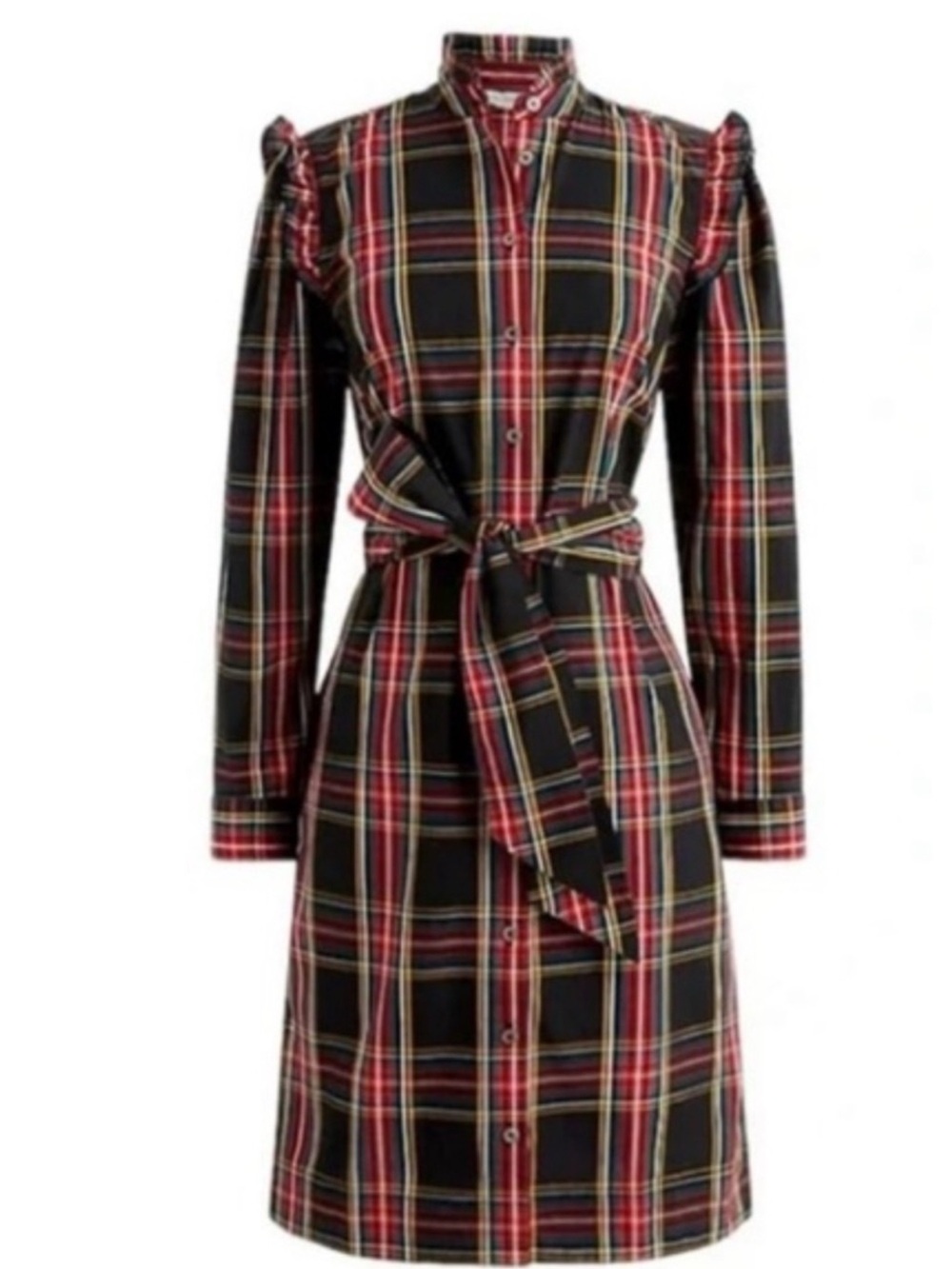 J. Crew Factory Stewart Tartan
Plaid Belted Shirtdress